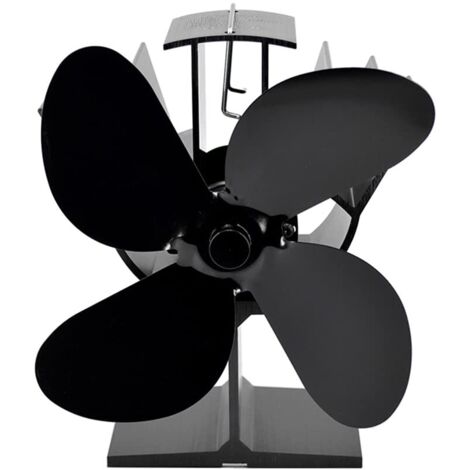 Accessoire de cheminée et poêle, Ventilateur Poele à Bois 6 Pales, Ventilateur de Poêle avec Thermomètre, Ventilateur de Cheminée Alimenté Par la Chaleur pour Poêle à Bois/Cheminée/Gaz/Bûche/Poêle à G (1/5)