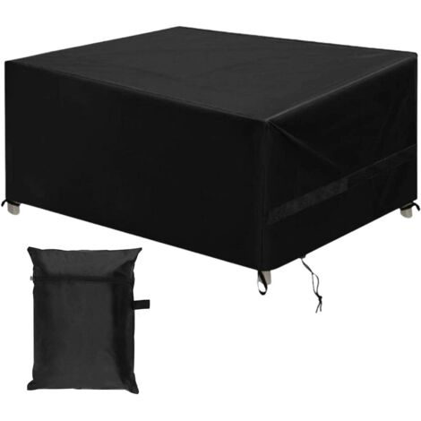 420d housse de meubles de jardin, imperméable à l'eau, coupe - vent, housse anti - poussière, tissu Oxford résistant à la déchirure, couverture de chaise de canapé de plage de terrasse extérieure, noi (1/5)