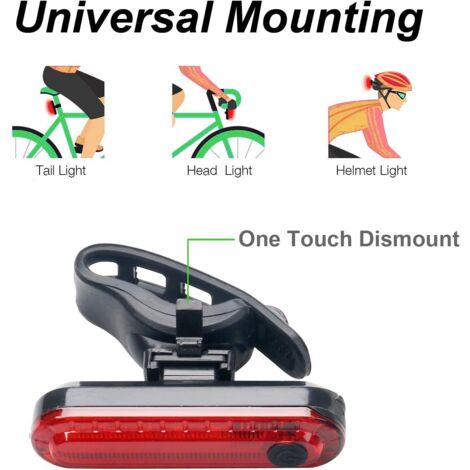 Apace Feu arrière de vélo rechargeable par USB - Super lumineux
