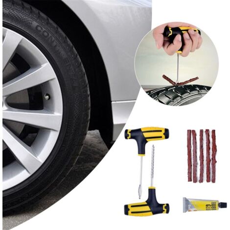 Kit De Réparation De Crevaison Pour Pneus Tubeless - Mèches, Aiguille Et Outils - Universel