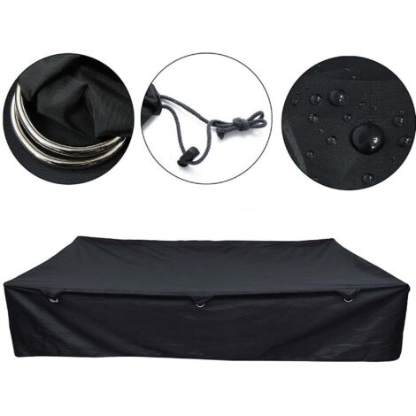 Housse de voyage imperméable noire Housse de camping pour remorque Loo, 224 175 45cm TONCHEAN (1/5)