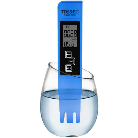 TONCHEAN Testeur de qualité de l'eau en ligne ph-mètre haute précision trois-en-un stylo de test d'analyse ec tds stylo de test de qualité de l'eau, bleu (1/5)