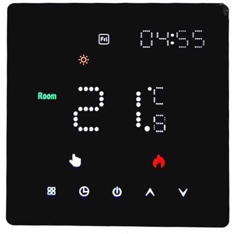 Thermostat intelligent Thermostat de chauffage Thermostat d'ambiance Thermostat de chauffage électrique par le sol 16A LED écran tactile numérique tonchean (1/5)