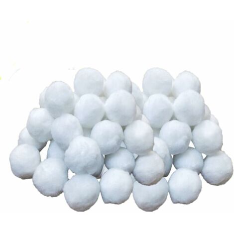 Boules de Filtre de Piscine, Balles Filtrantes,Média Filtre à Fibres pour Piscine Filtres à Sable Filtrage de l'eau. (Blanc,200g)