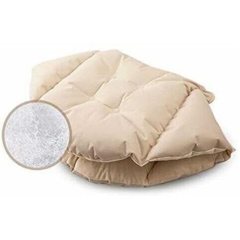 SaRani Coussin De Chaise Avec Volants Et Lacets, Housse De Chaise En Coton Uni Mélangé Avec Volants (4, Beige, 40 X 40 Cm