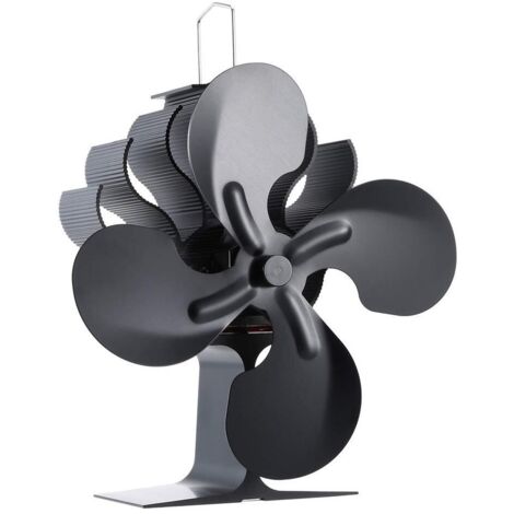 Cheminée Ventilateur de poêle à 4 pales Poêle à bois Ventilateur silencieux écologique Distribution de chaleur efficace pour la maison Ventilateur chaud (1/5)
