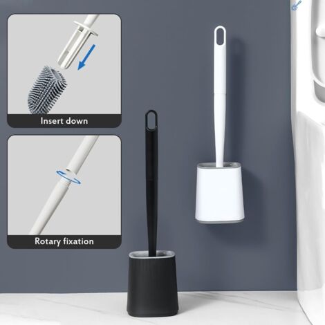 Brosse WC Silicone - Brosse Toilette et Supports, Anti-goutte ...