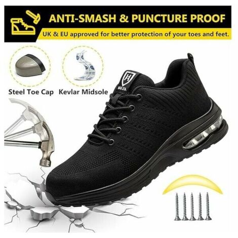 Chaussures De Sécurité Femmes Avec Coque Acier - Légères 380g, Antidérapantes, Pour Travail, Industrie, Restauration