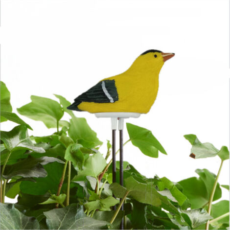 Détecteur d'humidité Mini détecteur intelligent d'humidité du sol adapté aux fleurs et plantes en pot, forme d'oiseau 90180MM - jaune