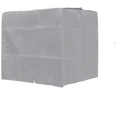 Bâche de réservoir d'eau, Bâche Couverture Réservoir IBC pour Cuve 1000L, Capôt de Protection Container Citerne Eau, Anti-poussière Anti-UV Anti-Pluie, 120x100x116cm (argent) (1/2)