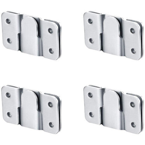 Lot de 4 supports de miroir muraux en métal pour montage mural, avec vis, supports de miroir noirs, clips pour plaque de moulage du miroir