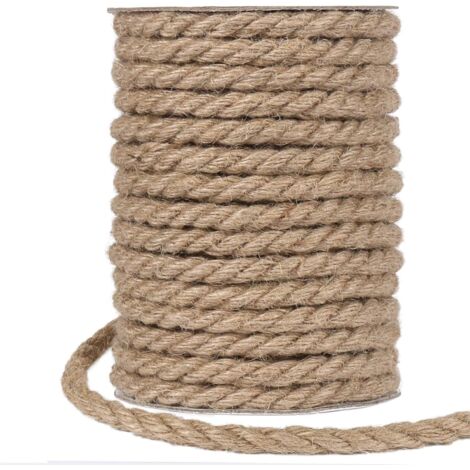 Jute Ficelle 20 M De Corde De Jute Épaisse 10 Mm De Ficelle De Chanvre Pour Emballage, Décoration De La Maison, Jardinage