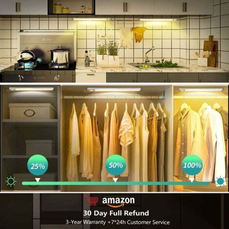 Éclairage Garde Robe Lumière d'armoire 160 LED, éclairage de garde-robe, Rechargeable par ...