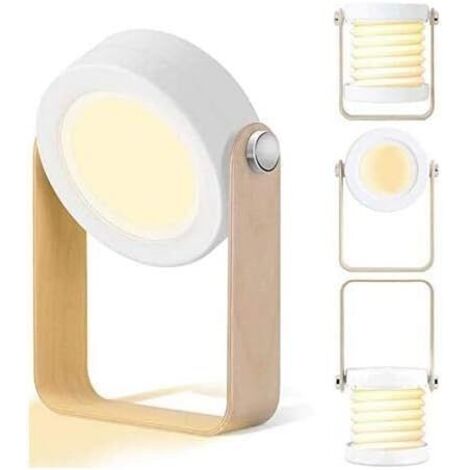 Lampe de table LED Lampe de chevet,Night Light Lantern Vintage Touch Dimmable, Pliable Portable Lantern Light Lampe de chevet Camping Lampe pour Chambre Salon Camping (1/5)