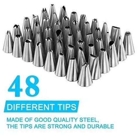 15 Pièces Douille Patisserie Professionnel Accessoire Patisserie, Poche à Douille Acier Inoxydable Avec 6 Buses,Seringue Patisserie Avec Brosse De Nettoyage,3 Spatules à Crème Au Beurre,Pour Cupcakes