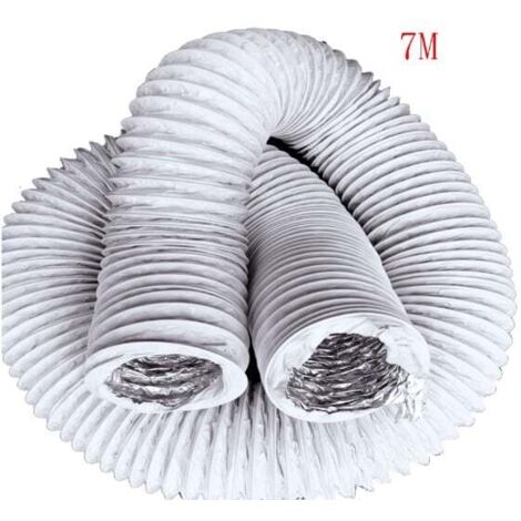 Shmshng – Tuyau flexible d'échappement 150mm x 7m – PVC et aluminium – Résistant à la corrosion – Pour ventilation industrielle et extraction d'humidité (1/3)