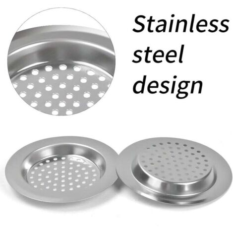 2 Filtre Evier Cuisine, Grille Evier Cuisine Avec Poignée De Transport Acier Inoxydable Bonde Evier Cuisine Protection Contre Blocage 99132367