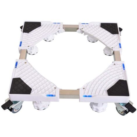 Base de Machine à Laver Réfrigérateur Support Roulant pour Sèche Linge lave Linge Congélateur Réglable 42-65 cm