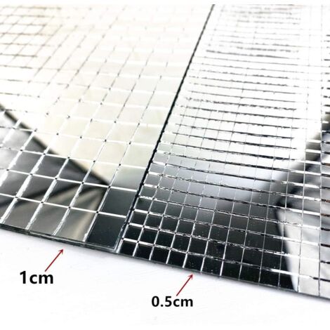 Carreaux Miroir Mosaïque Autocollants - 1464 Pièces Disco Verre, Résistants à L'Eau Pour Murs, Plafond, Salle De Bain