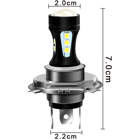 Ampoules LED H7 60W 12000LM - 6500K Blanc Froid - Kit Conversion - Compatible 99% Véhicules - Garantie 2 Ans - 6