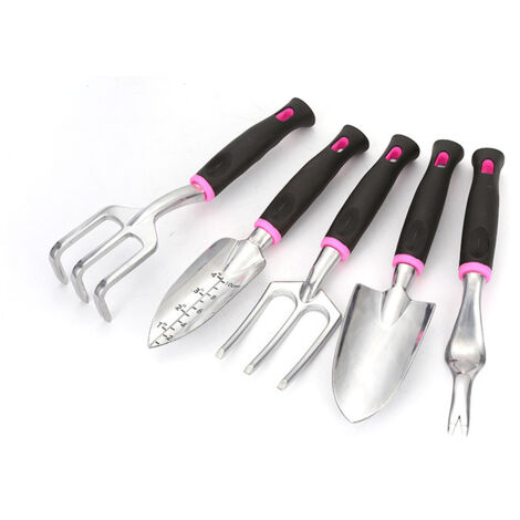 Outils de jardinage en alliage d'aluminium, outils de jardin, cadeau, arrosoir en pot, plantation de fleurs, désherbage, ensemble de 5 pièces TONCHEAN (1/5)
