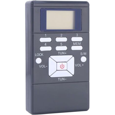 Radio Am FM Portable, Mini Radio de Poche, Récepteur de Traitement du Signal Numérique, Fonction de Mémoire(Gris)