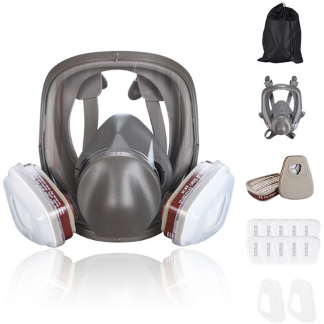 Masque Respiratoire Complet Reutilisable Peinture Polissage Soudage Anti Poussiere Filtre Vapeur Organique (1/5)