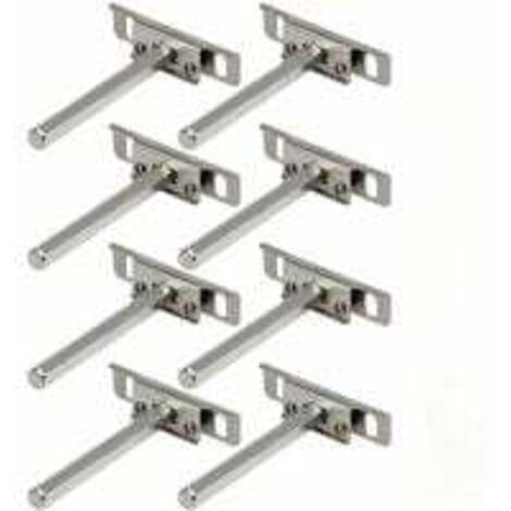 Supports métalliques pour étagères flottantes Modèle de support de montage mural dissimulé en 8 pièces Étagères fixes pour étagères flottantes invisibles Supports de rangement fixes (1/5)