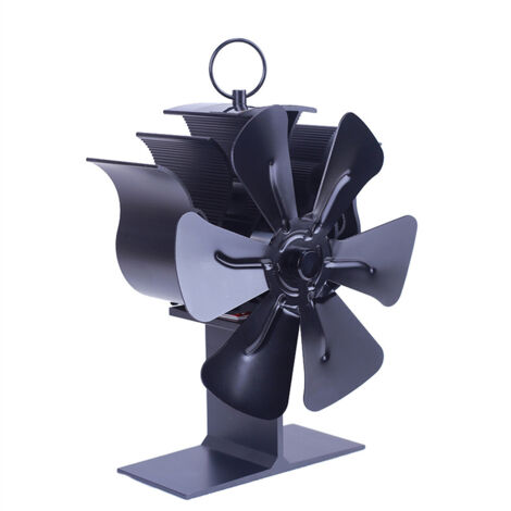 Accessoire de cheminée et poêle,Ventilateur de four à 6 pales, brûleur thermique, ventilateur de cheminée à Circulation thermique écologique (1/5)