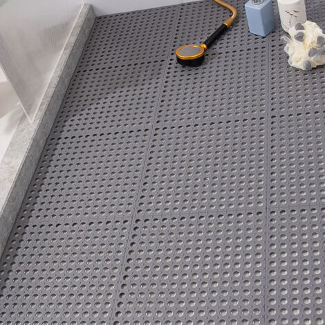 Qiyao – Tapis de bain antidérapant 30 x 30 cm – Lot de 10 pièces – Imperméable et facile à nettoyer – Pour salle de bain et cuisine (1/3)