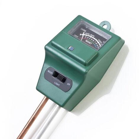 TONCHEAN Testeur de PH du sol 3 en 1 Testeur d'humidité de l'eau Testeur de lumière du soleil Testeur de plantes Fleurs Hydroponique Analyseurs numériques Outil de jardin (1/5)