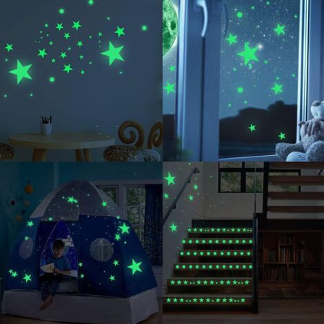 Autocollants Lumineux Pour Interrupteurs – Décoration Phosphorescente Chambre, Salle De Bain – Facile à Coller Et Réutilisable - 2