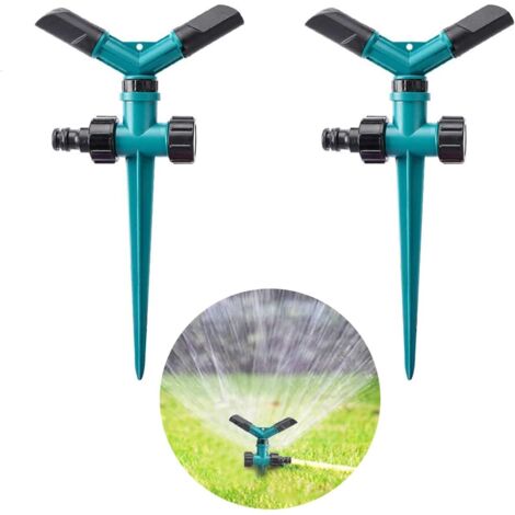 Arroseur Pointe Rotative Arroseur Gazon Par Pulvérisation Piquet D'arrosage Rotatif Parfait Pour Pelouses, Plates Bandes Et Jardins L'avant, Fixable En Toute Sécurité Dans Le Sol, Utilisation Mobile L (1/5)
