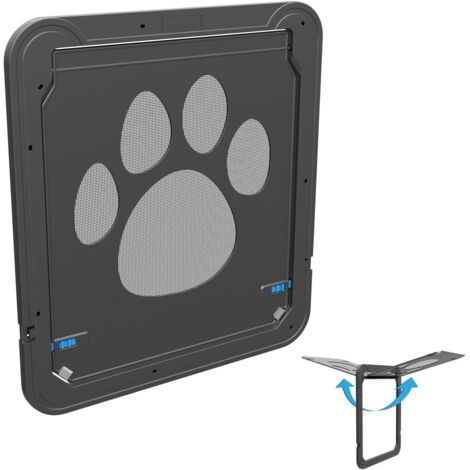 Umnuou – Chatière verrouillable pour chien et chat – Dimensions 42 x 37 cm – Matériau ABS ultra-dur – Fermeture magnétique pour passage facile