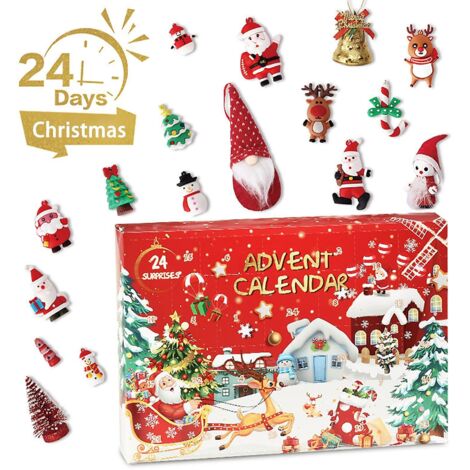 Autre décoration pour Noël, minuteries décorations ensemble compte à rebours de l'avent calendrier jours calendrier de noël 24 pendentif arbre de noël maison bricolage (1/5)
