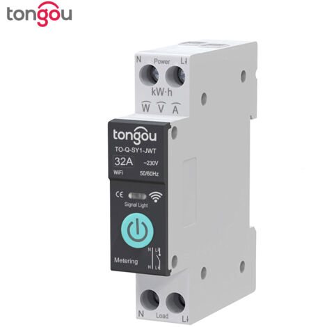 Un interrupteur intelligent TUYA WiFi, contrôle à distance sans fil, contrôle mobile à distance, minuterie de comptage, maison intelligente avec mesure, Tuya, Smart Life (1/5)