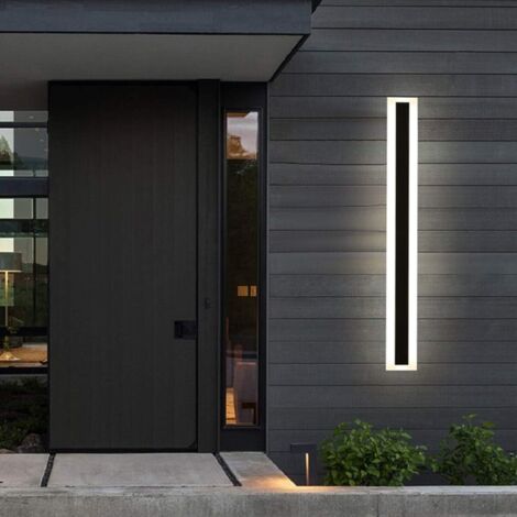 Umnuou – Applique extérieure LED étanche IP44 – Lumière blanche chaude 3000K – Fer pur résistant à la rouille – 40 cm pour espaces humides