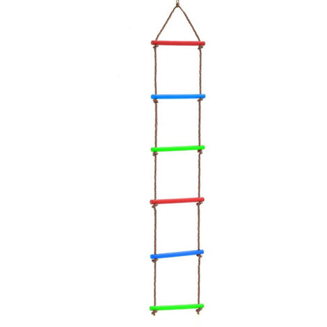 Balançoire trapézoïdale multifonction, trapèze avec anneaux en plastique, trapèze multifonction en bois pour enfant, anneaux trapèze pour l'extérieur, balançoire trapèze avec anneaux TONCHEAN