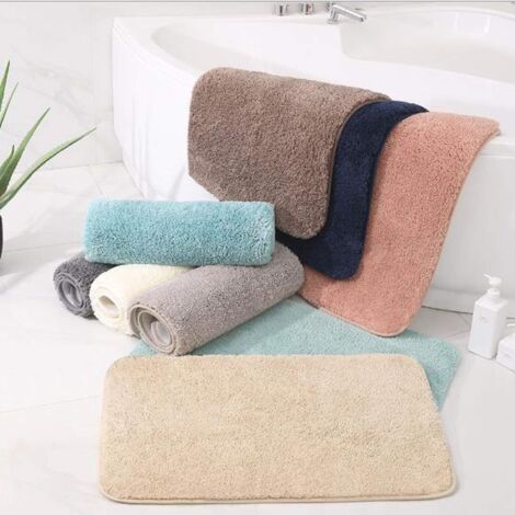 Tapis De Bain Incurvés Pour Salle De Bain Antidérapant Absorbant L'eau Shaggy Moelleux Quadrant Tapis De Douche Incurvé Lavable Doux Confortable En Microfibre Pour Douche Incurvée Baignoire De Salle