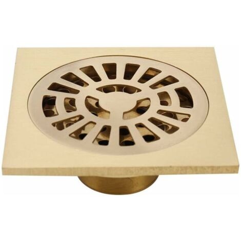 Tonchean – Siphon de douche carré 10x10 cm en laiton – Couvercle amovible – Anti-odeur – Drainage efficace pour cuisine et salle de bain