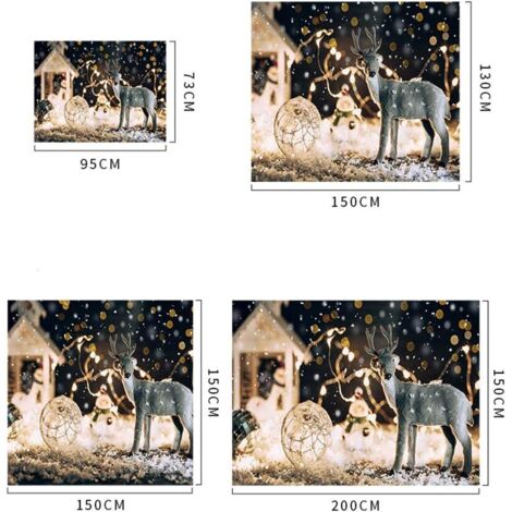 Homewish Lot de 2 Housse de Coussin 50x50 Noël,Taie d'oreiller Neiges