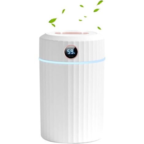 Humidificateur Diffuseur darômes, Humidificateur à Ultrasons 2L avec LED 7 Couleurs, Diffuseur darômes à Double buse Vapeur (1/5)
