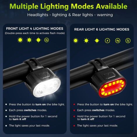 Feu Arrière LED Vélo USB Eclairage VTT Sécurité Lampe Lumière Flash Puissant