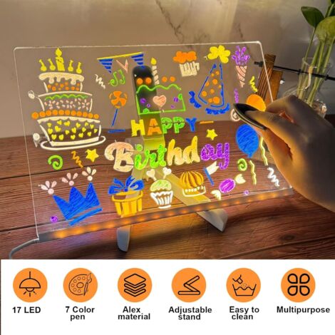 Tableau Acrylique Lumineuse Message LED, Tableau D'Affichage LED avec ...