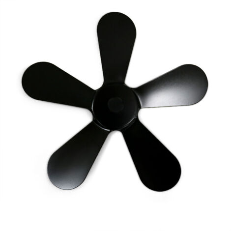 Ventilateur de four à 5 pales, en alliage d'aluminium, pour une meilleure circulation de l'air chaud, compatible avec de nombreux modèles et facile à installer sur la cheminée (noir) (1/5)