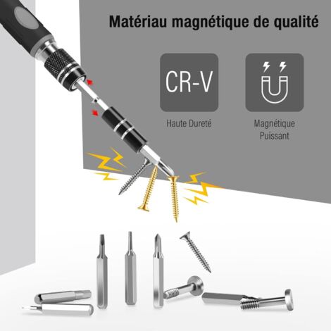 Kit De Tournevis Magnétiques 32 En 1 Professionnel - Torx Et Autres Empreintes, Parfait Pour Les Réparations électroniques Et Ménagères !
