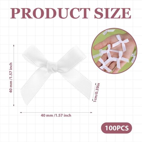 RMENOOR 100PCS Nœuds Cadeaux Colorés 2.5CM Nœuds Pour Emballage Cadeau Nœuds Cadeaux Auto-adhésif Nœuds Pour Paquets Cadeaux Autocollants Nœuds à