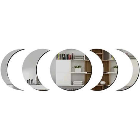 Ensemble d'autocollants muraux Miroir de Lune bohème pour décoration Murale, Salon, Chambre à Coucher (1/5)