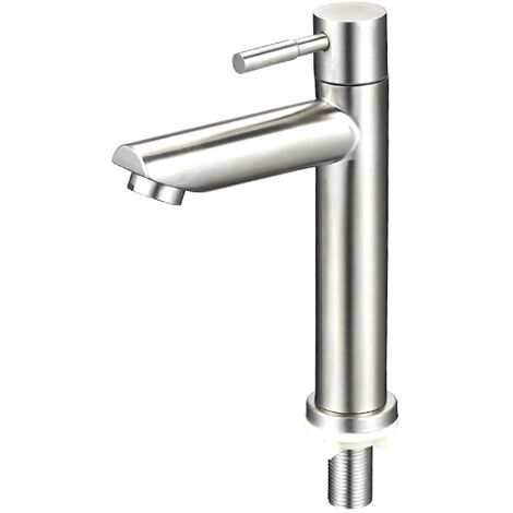 Robinet de salle de bain moderne, robinet de lavabo pour salle de bain, mitigeur de lavabo avec hauteur de bec 150 mm, mitigeur de lavabo carré à levier unique, chrome chrome brillant (1/3)