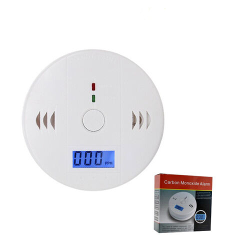 1 pack détecteur de monoxyde de carbone (co) numérique alarme alimentée par batterie (1/2)